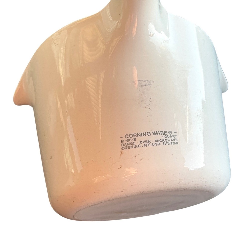 Corning Ware M-68-B White 1 Quart Measuring Pitcher Saucepan Range OvenMicrowave - Picture 3 of 5
